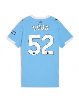 Billige Manchester City Oscar Bobb #52 Hjemmedrakt Dame 2025-26 Kortermet